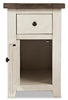 Madison Chairside Table – White - {Rustic}, {Modern}, {Contemporary} style End Table in White {Reclaimed Wood}