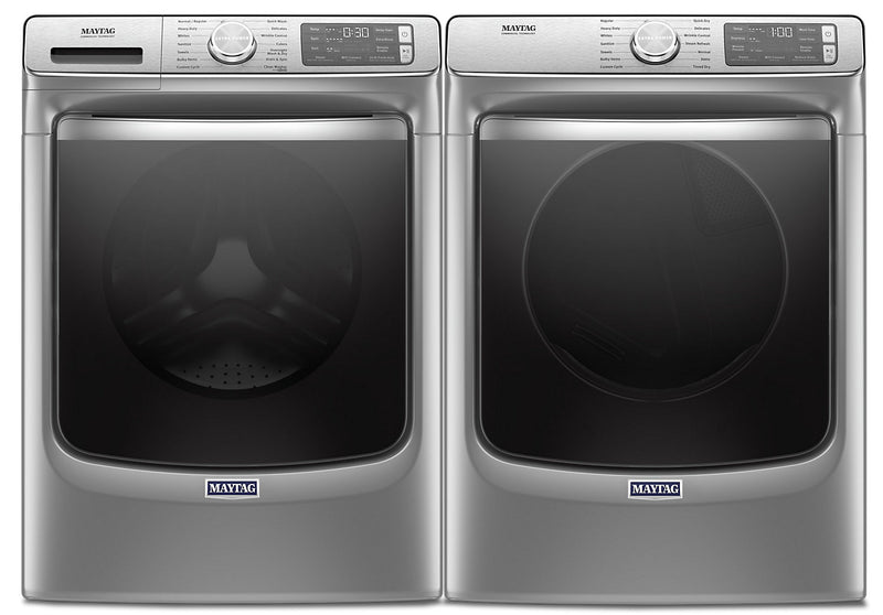 Laveuse frontale 5,8 pi3 Extra Power et sécheuse gaz intelligente 7,3 pi³ Maytag - ardoise