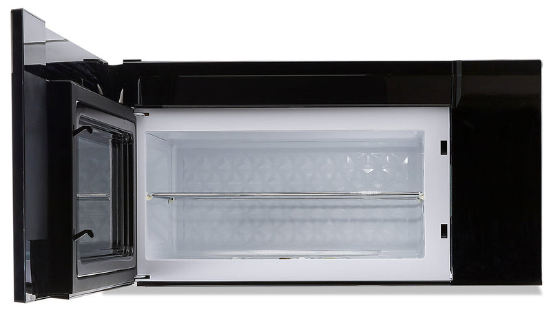 Micro-ondes à hotte intégrée Panasonic de 1,9 pi³ avec conception sans cadre en verre fumé et puissant ventilateur d'évacuation - acier inoxydable - NNSG158S