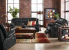 Toreno Genuine Leather Power Reclining Sofa - Black - {Contemporary} style Sofa in Black {Plywood}, {Solid Woods}