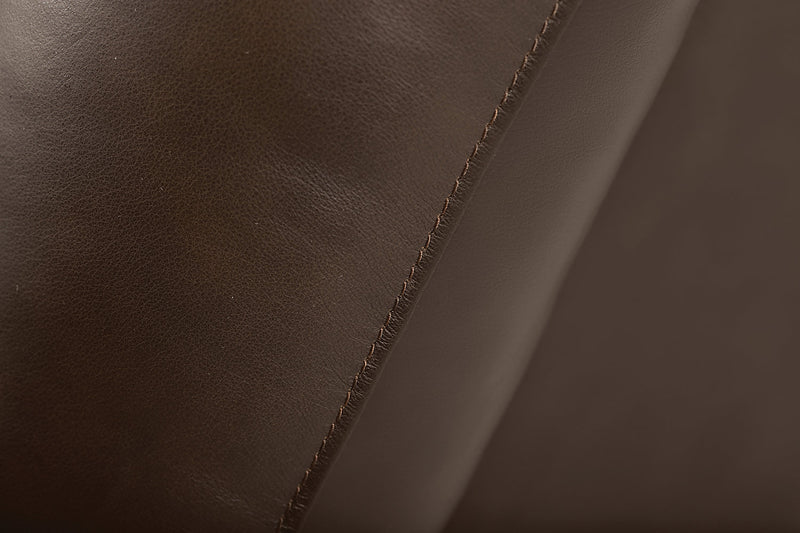 Fauteuil berçant inclinable Toreno de 42 po en cuir véritable - brun