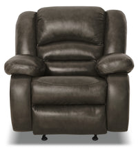  Fauteuil à inclinaison électrique Toreno de 42 po en cuir véritable - gris