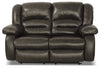 Causeuse inclinable Toreno de 64 po en cuir véritable - grise
