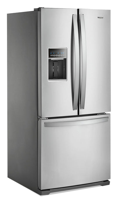 Réfrigérateur Whirlpool de 20 pi³ et de 30 po à portes françaises - acier inoxydable résistant aux traces de doigts - WRF560SEHZ