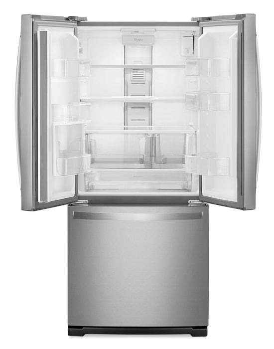 Réfrigérateur Whirlpool de 20 pi³ et de 30 po à portes françaises - acier inoxydable résistant aux traces de doigts - WRF560SEHZ