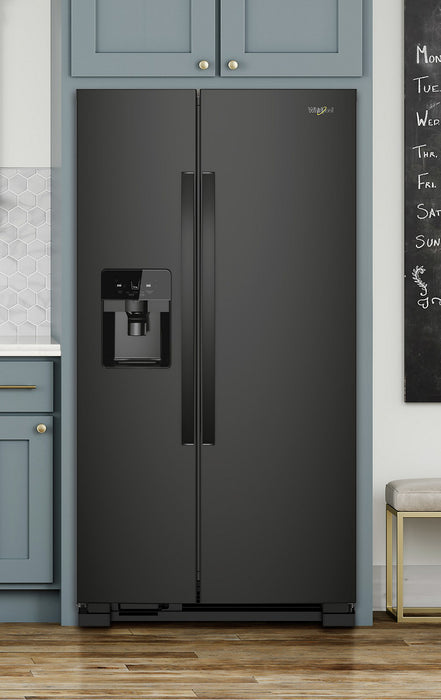 Réfrigérateur Whirlpool de 25 pi³ et de 36 po à compartiments juxtaposés - noir - WRS335SDHB