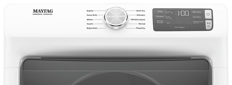 Laveuse frontale 5,2 pi3 avec Extra Power et sécheuse électrique 7,3 pi³ Maytag - blanches