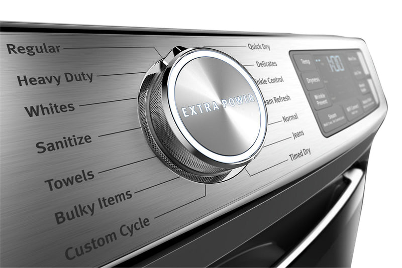 Laveuse frontale 5,8 pi3 Extra Power et sécheuse gaz intelligente 7,3 pi³ Maytag - ardoise