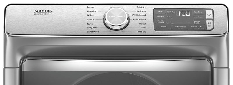 Laveuse frontale 5,8 pi3 Extra Power et sécheuse gaz intelligente 7,3 pi³ Maytag - ardoise