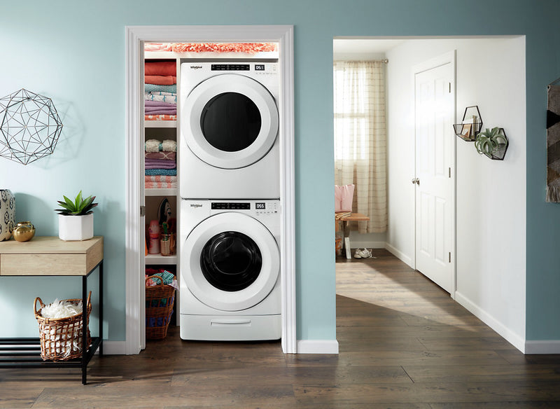 Sécheuse électrique Whirlpool de 7,4 pi³ - blanche - superposable - YWED5620HW