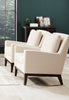 Adel Linen-Look Fabric Accent Chair - Beige 