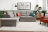 Aimy Linen-Look Fabric Accent Chair - Orange 