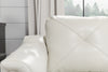 Andi Leather-Look Fabric Sofa - Beige