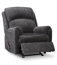  Fauteuil coulissant inclinable Baron de 32 po fabriqué au Canada en tissu de chenille - gris