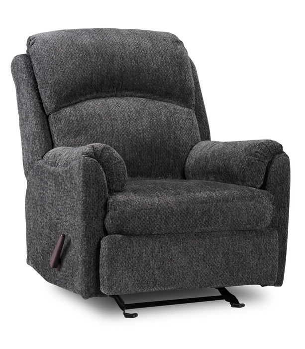 Fauteuil coulissant inclinable Baron de 32 po fabriqué au Canada en tissu de chenille - gris