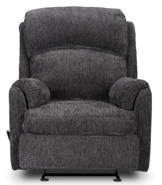 Fauteuil coulissant inclinable Baron de 32 po fabriqué au Canada en tissu de chenille - gris