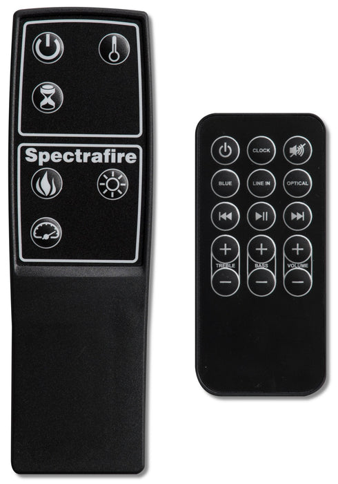 Meuble pour téléviseur moderne Odesos de 72 po avec foyer électrique, rangement et système de gestion des câbles pour téléviseurs jusqu’à 80 po - noir