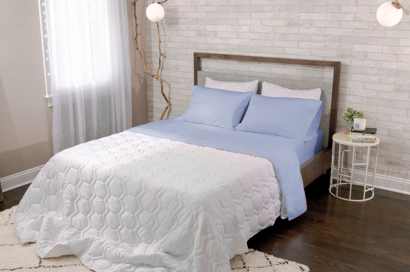 Ensemble de draps Basic BEDGEARMD 4 pièces pour grand lit - brume