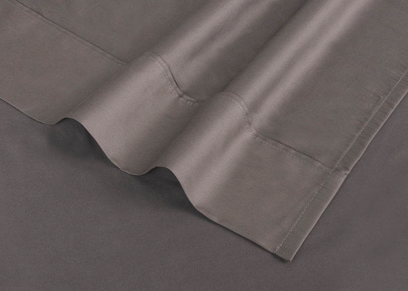 Ensemble de draps Hyper-Cotton BEDGEARMD 4 pièces pour grand lit - gris