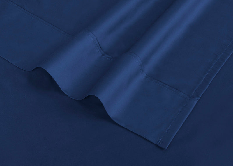 Ensemble de draps Hyper-Cotton BEDGEARMD 3 pièces pour lit simple - bleu marine