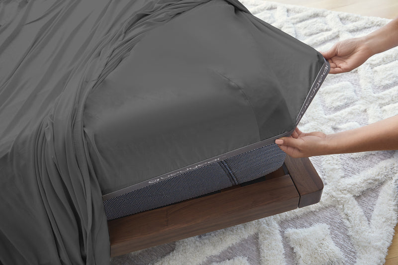 Ensemble de draps Dri-TecMD de BEDGEARMD 4 pièces pour grand lit - gris 