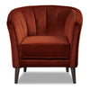 Brinley Velvet Accent Chair - Orange 