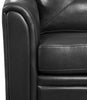 Andi Leather-Look Fabric Loveseat – Black - Glam style Loveseat in Black