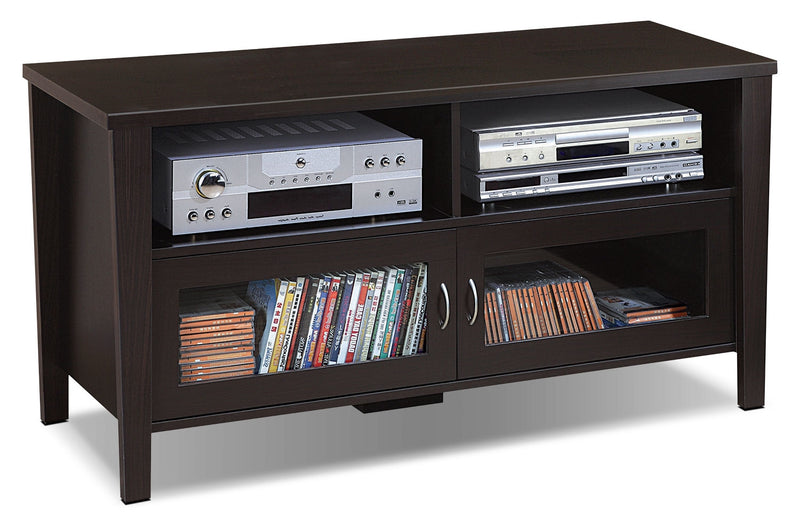 Meuble pour téléviseur Bailey de 47 po avec rangement et système de gestion des câbles pour téléviseurs jusqu’à 55 po - brun café