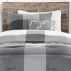 Ensemble d'édredon Charlie 4 pièces pour lit double ou grand lit - gris