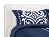 Chase White Full Bed - Contemporary style Bed in White Faux Leather