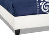 Chase White Full Bed - Contemporary style Bed in White Faux Leather