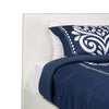 Chase Twin Bed – White - Contemporary style Bed in White Pine Solids and Faux Leather
