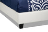 Chase Twin Bed – White - Contemporary style Bed in White Pine Solids and Faux Leather
