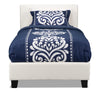 Chase Twin Bed – White - Contemporary style Bed in White Pine Solids and Faux Leather