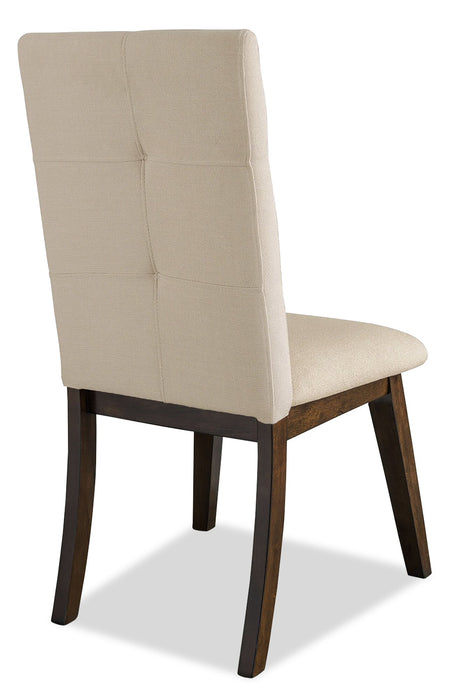 Chaise de salle à manger Chelsea en tissu d’apparence lin - taupe
