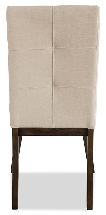 Chaise de salle à manger Chelsea en tissu d’apparence lin - taupe