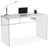 Kylie Computer Desk – White - Modern style Desk in White Glass