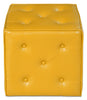 Talbott Ottoman – Yellow - Retro style Ottoman in Yellow
