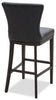 Quinn Bar Stool – Grey - Contemporary style Bar Stool in Grey Rubberwood and Bonded Leather