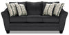Febe Chenille Condo Sofa - Charcoal 