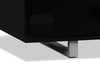 Odesos 72" TV Stand with Glass Ember Firebox and Soundbar – Black - Modern style TV Stand with Fireplace in Black