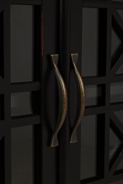 Armoire décorative Marseille de 32 po avec tiroir - noire