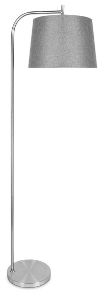Lampe à pied courbée Kaitlyn de 56 po acier brossé
