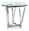 Konstanz End Table - Modern style End Table in Chrome Metal and Glass