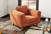 Kassia Linen-Look Chair - Orange 