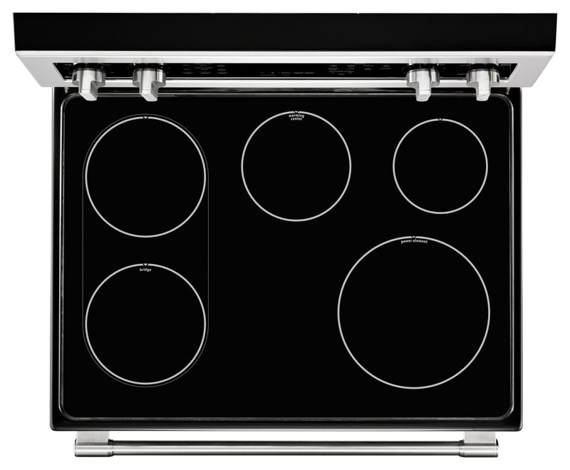 Cuisinière électrique Maytag de 6,7 pi³ avec autonettoyage et four double - acier inoxydable résistant aux traces de doigts - YMET8800FZ