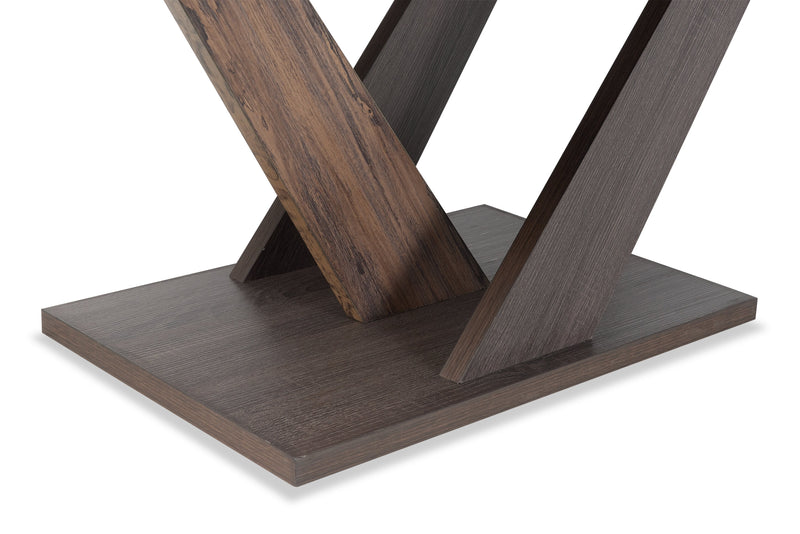 Table à café moderne Kinsley de 43,3 po - bois brun foncé