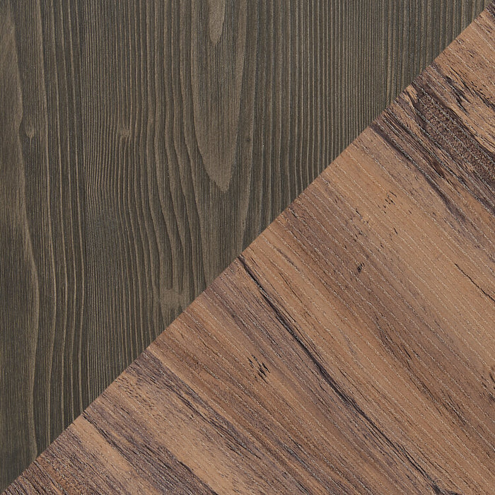 Table à café moderne Kinsley de 43,3 po - bois brun foncé