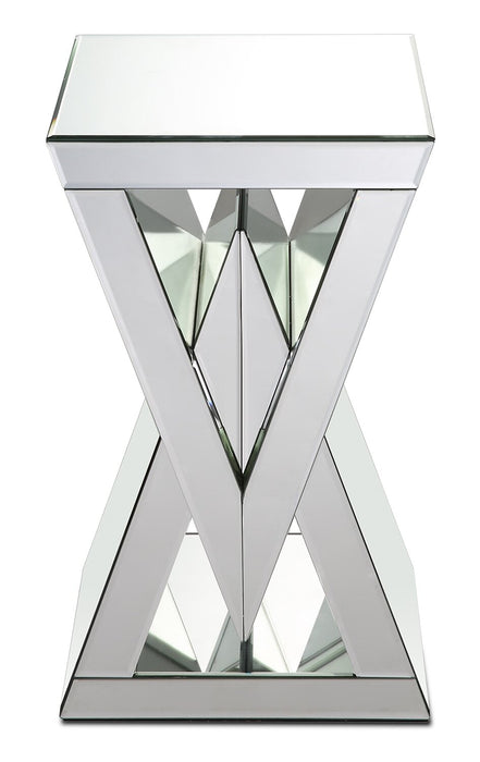 Table d'appoint Lane de 12 po en miroir - argentée