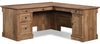 Bureau en coin en forme de L Vinecrest de 65,11 po à 5 tiroirs - chêne antique